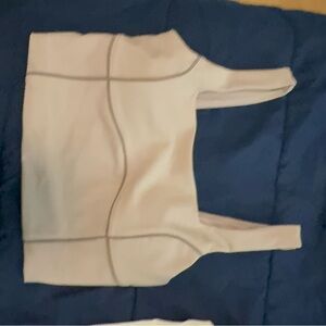 Abercrombie Beige work out Top with Accent lines